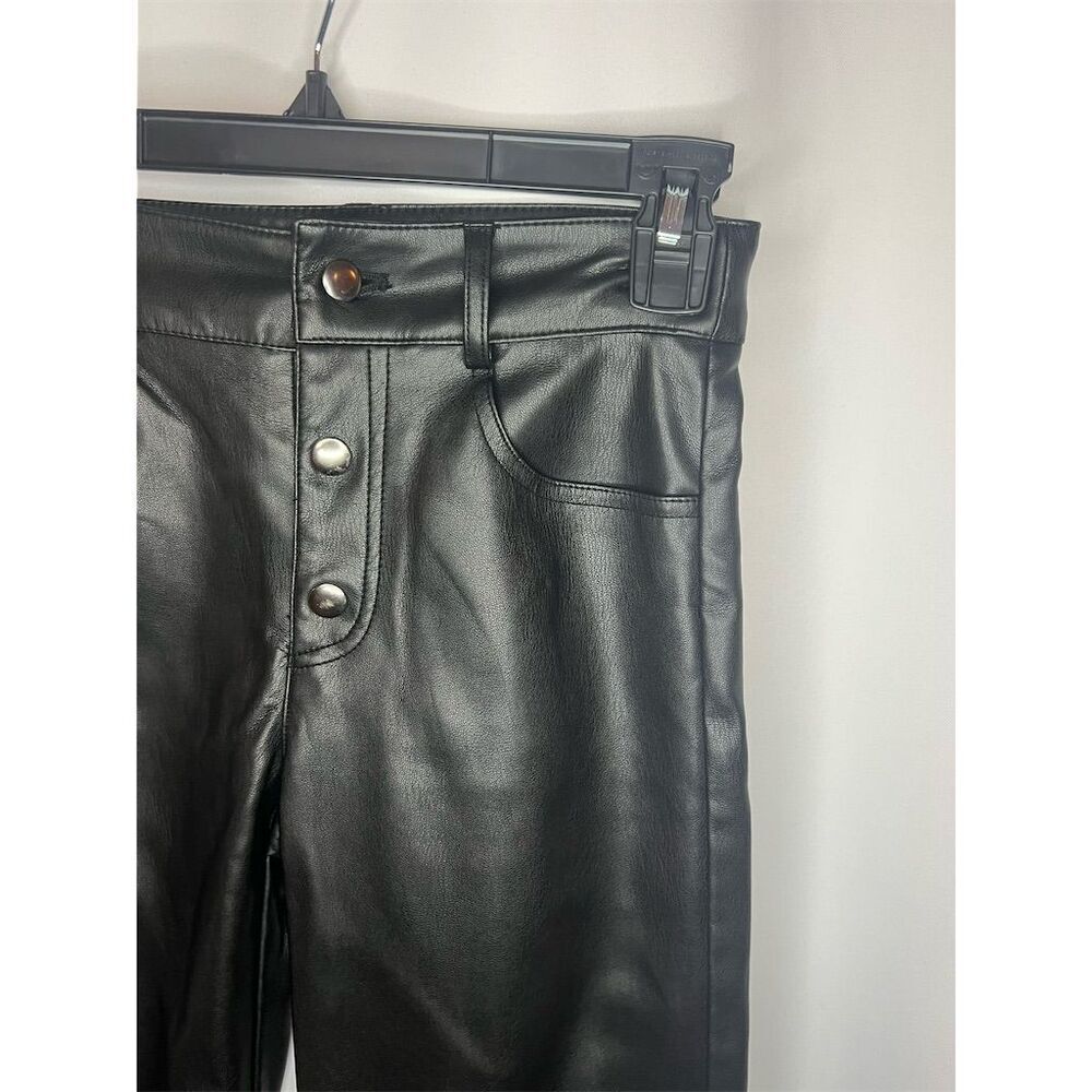 ZARA Women's High-Waist Cropped Pants Black Size 10 Casual - Picture 2 of 8